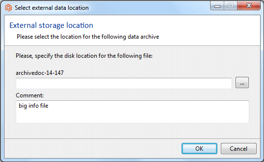 Introduce the external data location path