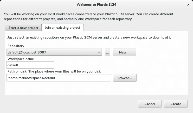 Start working with Plastic - Join an existing project