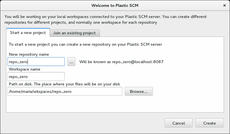 Start working with Plastic - Start a new project