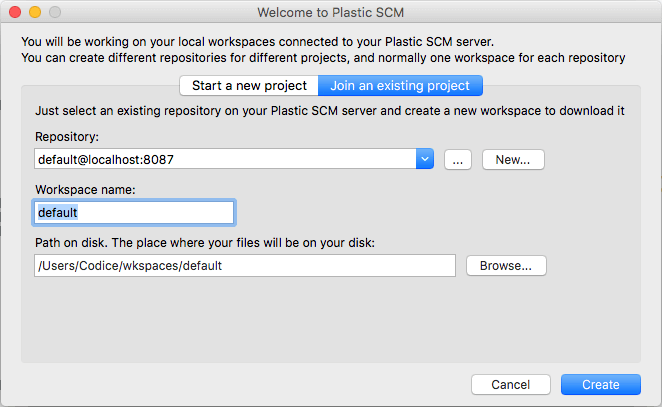 Start working with Plastic - Join an existing project