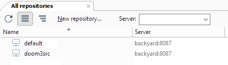 Repositories view