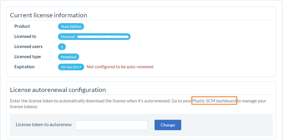 License autorenewal configuration