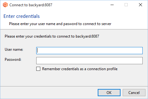 Login dialog