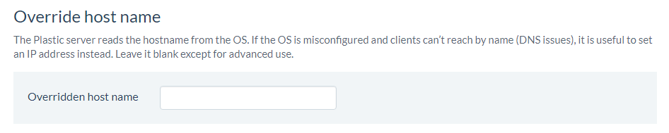 Network configuration - Override host name