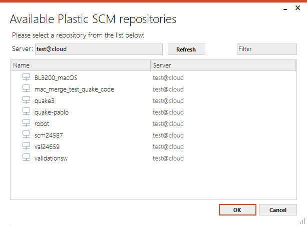 Gluon - Windows - Cloud repositories list