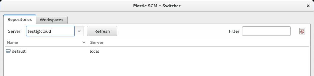 Enter cloud server name