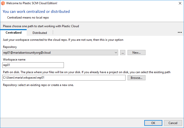 Plastic Cloud Edition - Get started with Plastic - Work centralized