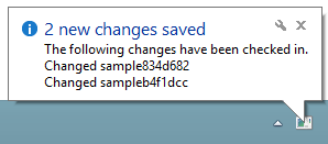 Notification: number of changes