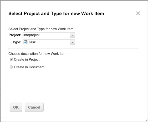 Creating a new work item in Polarion
