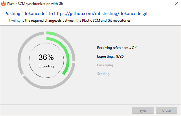 GitSync - First push - Sync