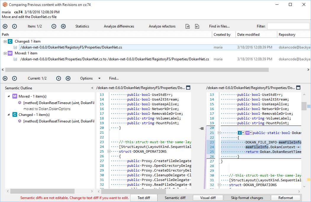 GitSync - Plastic side - Merge - Move file