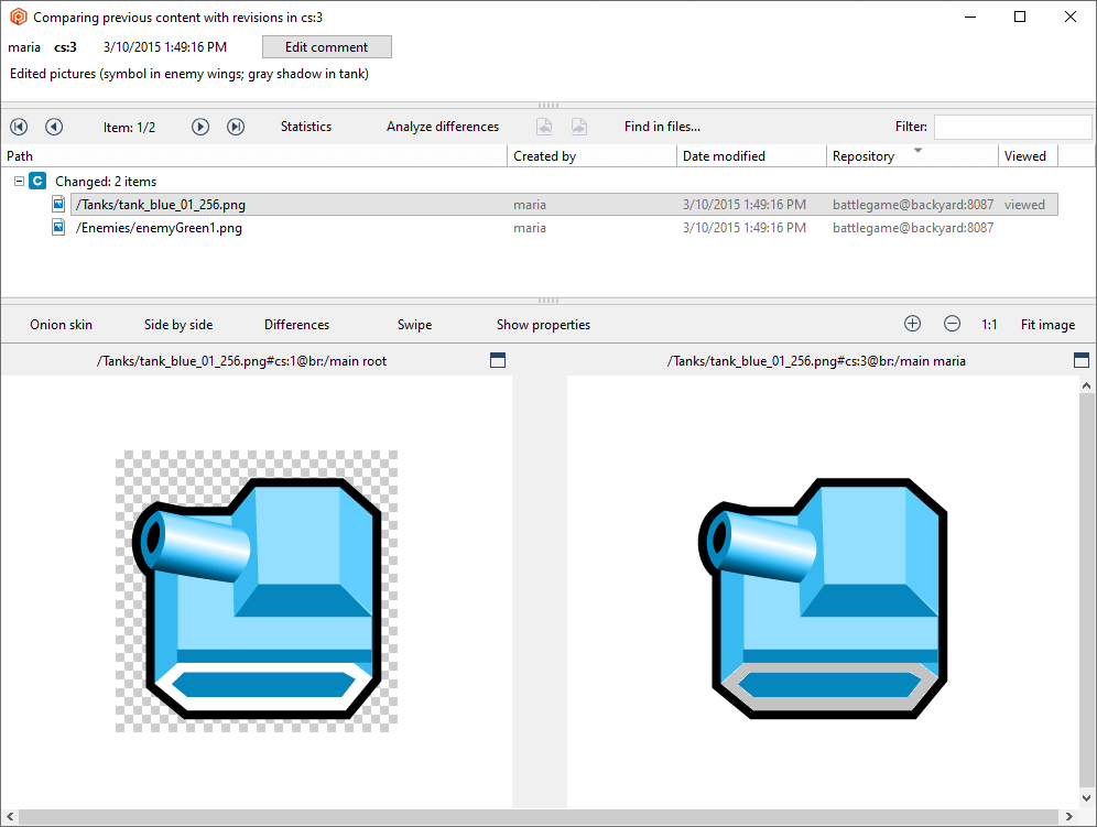 Diff Window - changeset 3