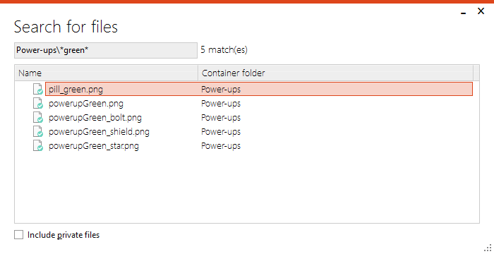 Search files and folders into directory
