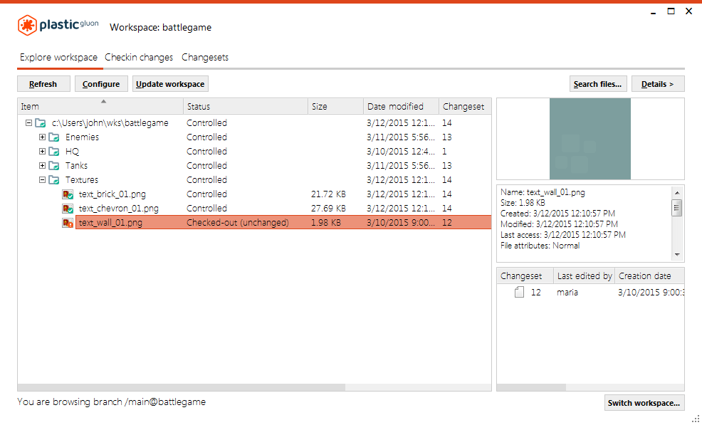 Checkout file