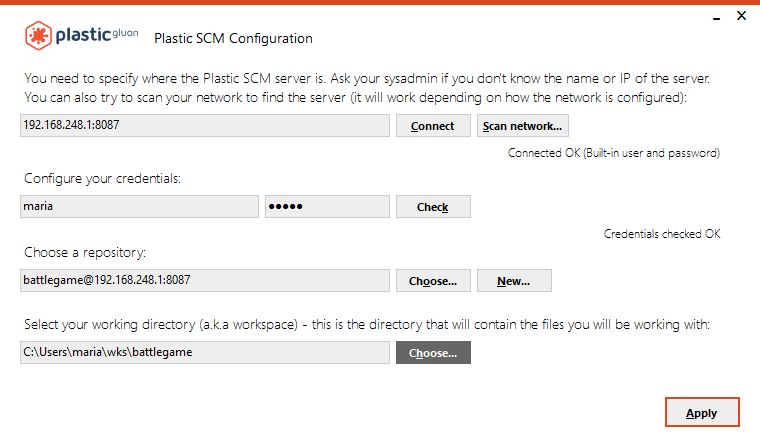 Configuring Gluon