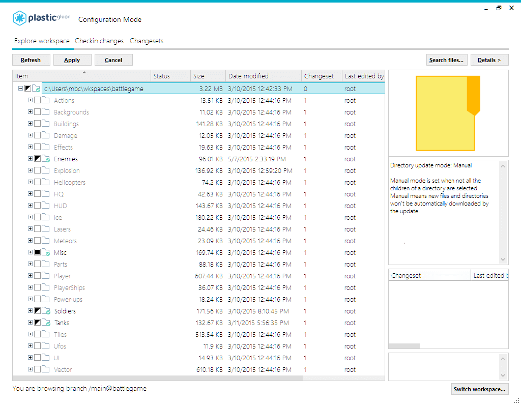 Configuration Mode - Unload items