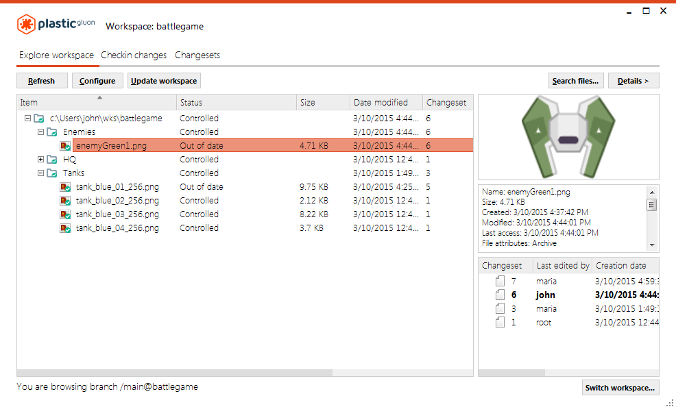 Files out of date