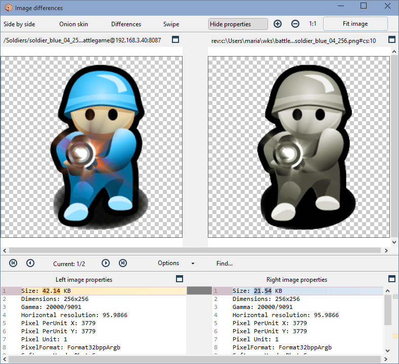 Side-by-side Diff Tool