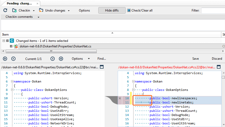 Option convert tabs to spaces