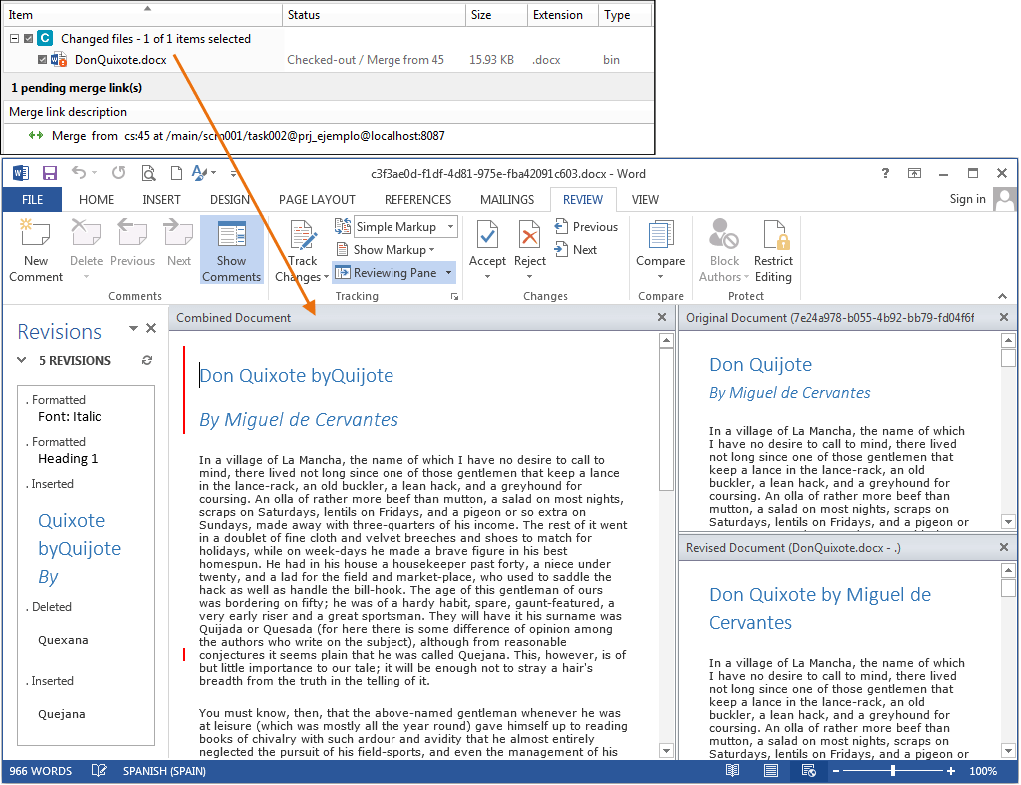 Word document merged