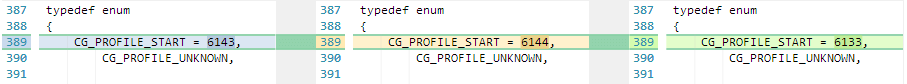 Display of a solved conflict block's sections in the contributor pane