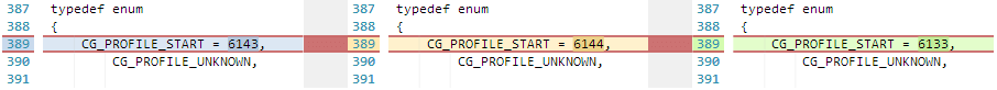 Display of a conflict block's sections in the contributor pane
