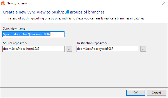 Repository - Create Sync view