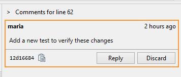 Reply or Discard a requested change