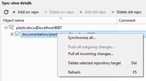 Destination repository menu Destination repository menu