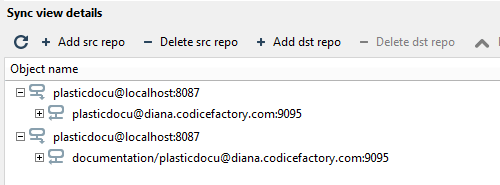 More than one source/destination pair on a sync view