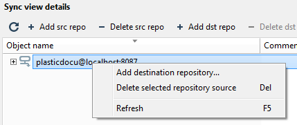 Source repository menu