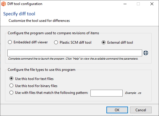 Diff tool configuration