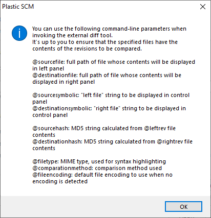 Keywords for invoking an external diff tool