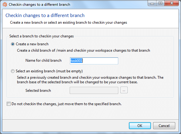 Checkin in changes to other branch