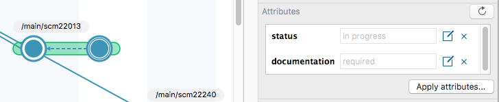 Plastic SCM GUI - macOS - Branch Explorer - Attributes applied