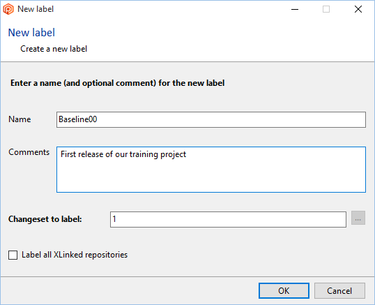Create initial Label