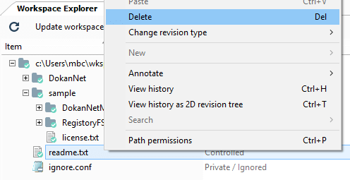 Deleting a file