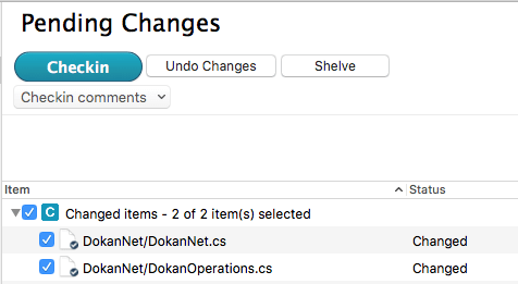 Pending Changes View