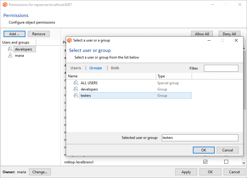 Add groups