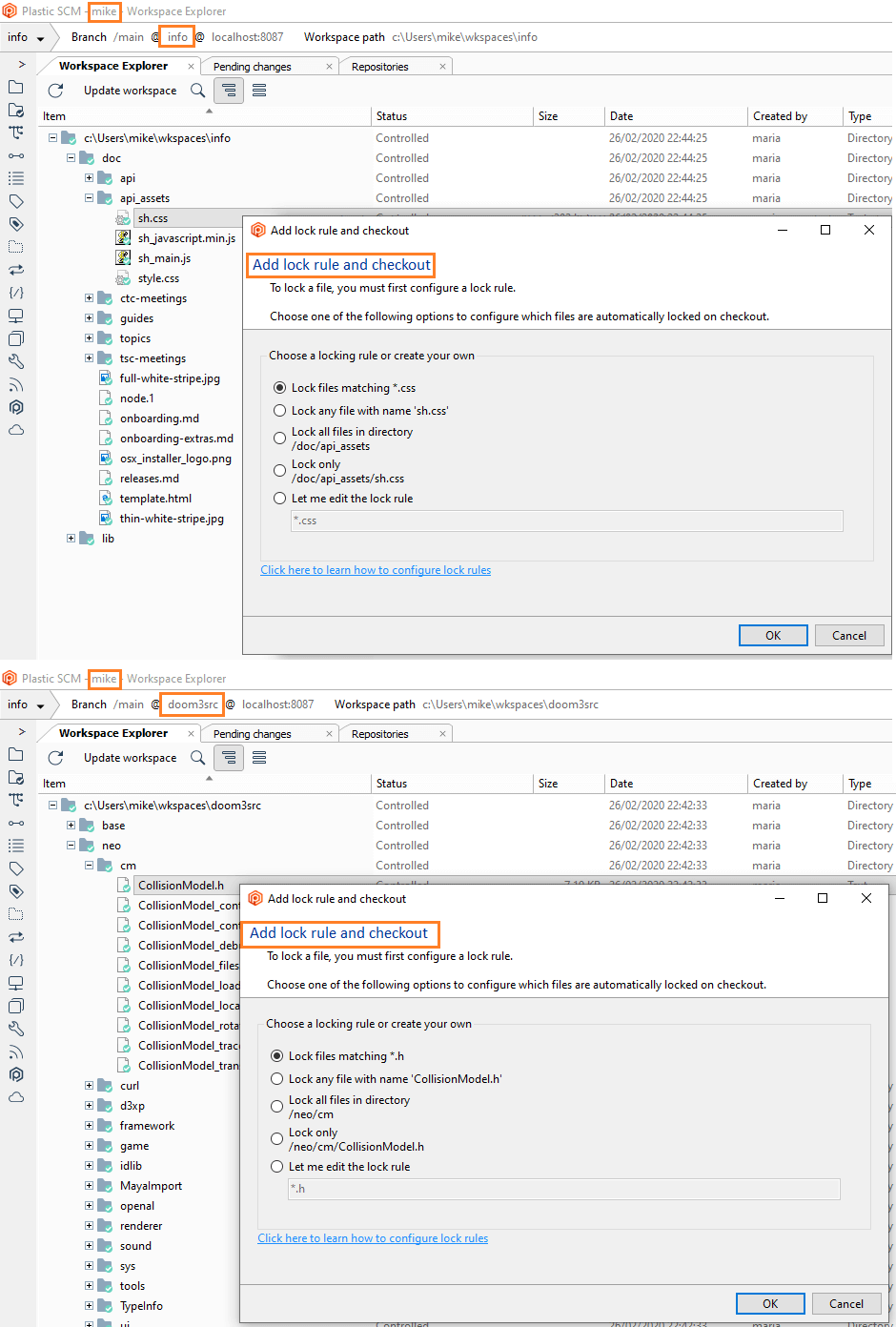 Developers can add new lock rules in any repository