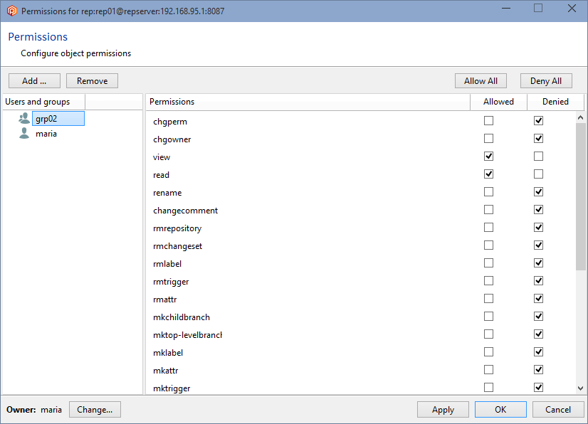 Repository permissions - Read and view
