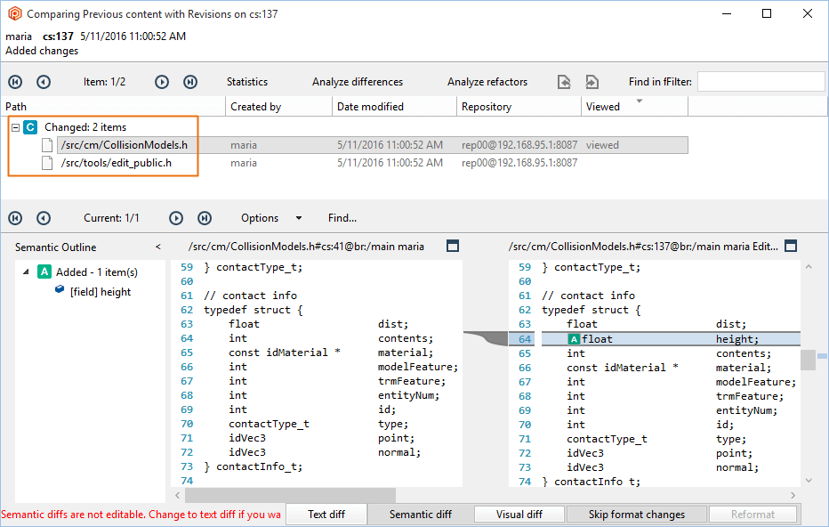 Path permissions - Secured path - Diff - Deny read - Changes