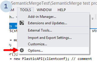 Go to Tools/Options