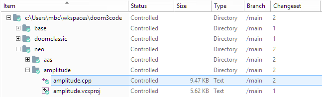Plastic SCM GUI - Windows - Workspace Explorer after checkin