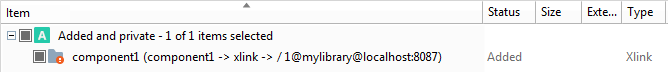 Just created Xlink in the Pending Changes view