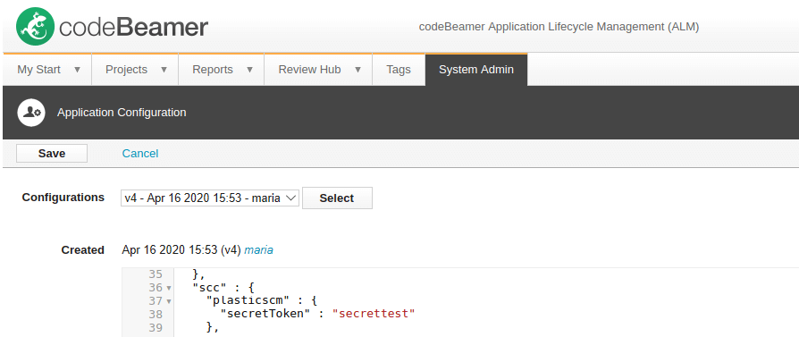 codeBeamer：新增祕密權杖