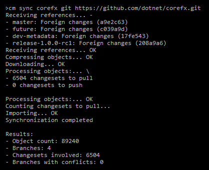 GitSync - 初次提取 - 同步命令列
